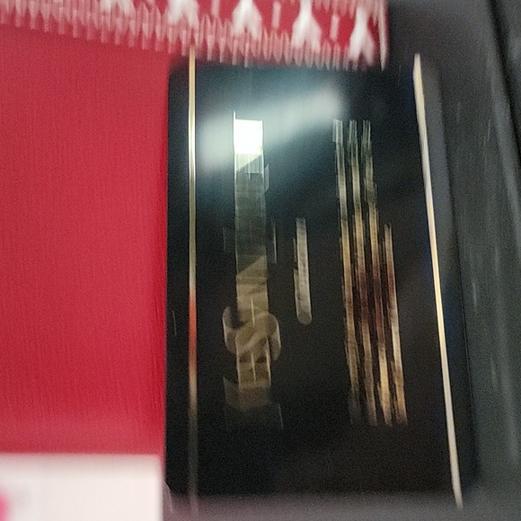 YSL Red Leather Wallet with White Accents - Picture 3 of 6